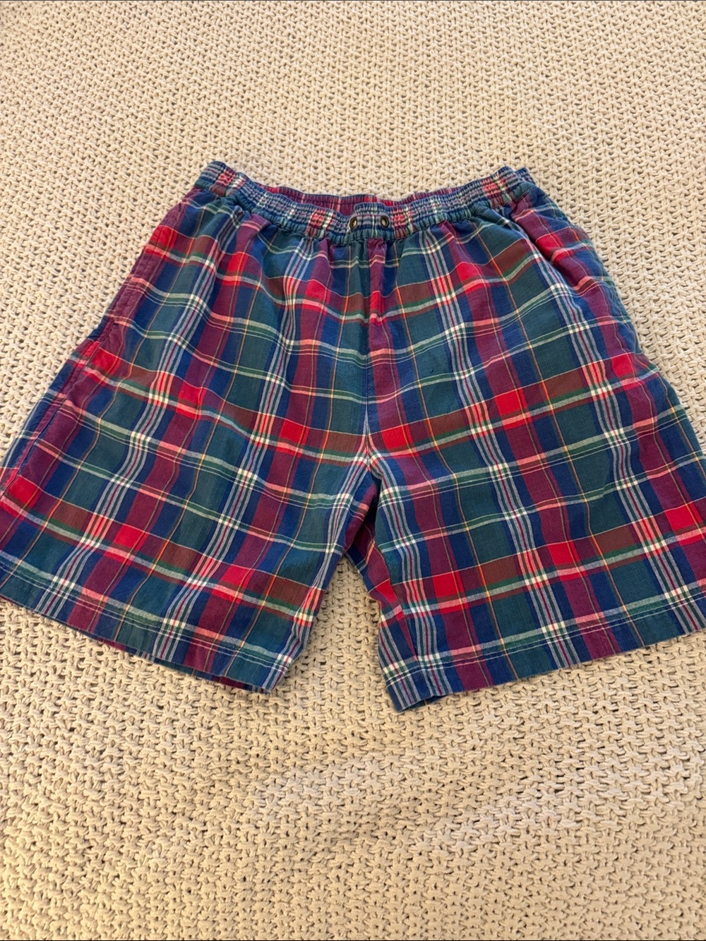 Duck Head 100% cotton Red and Green Plaid Men’s Shorts